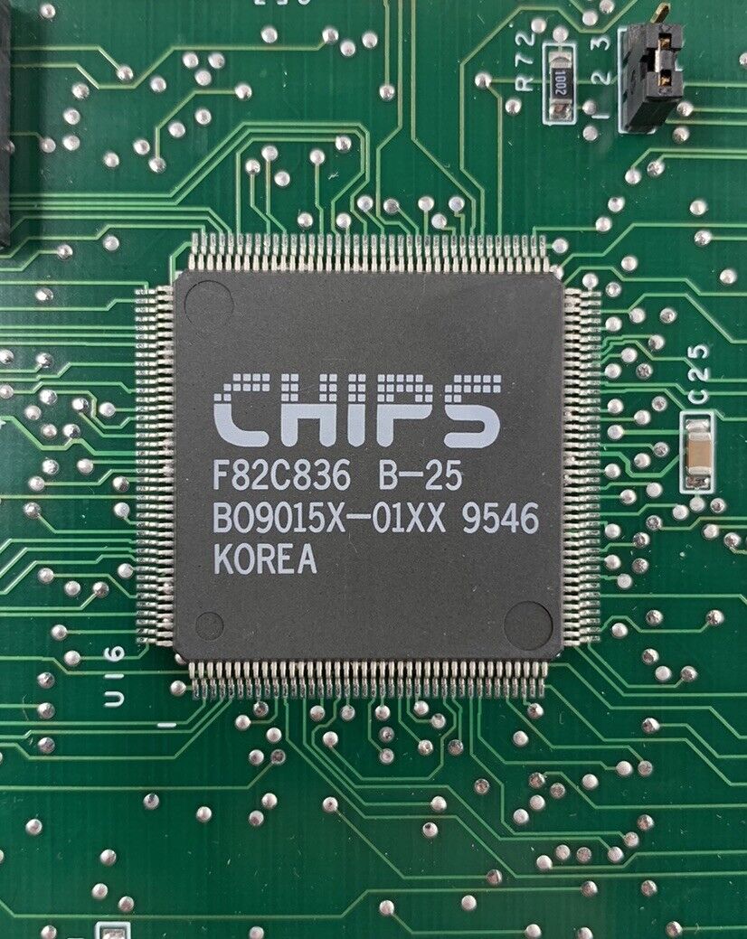 Chips Circuit Board B0915X-01XX 9546 F82C836 609260 REV AA