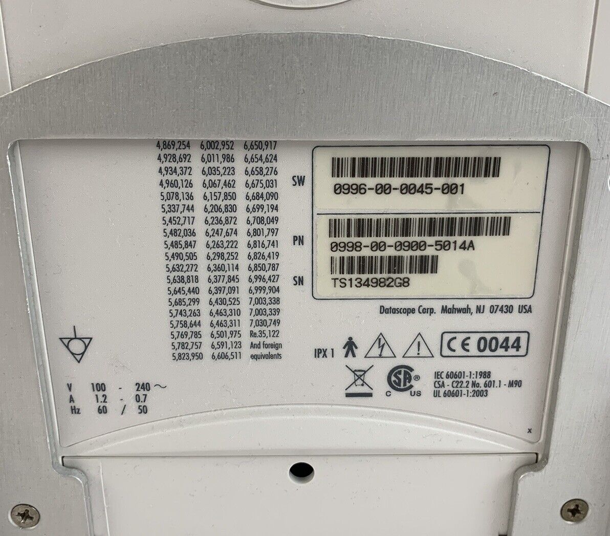 Datascope Passport 2 0998-00-0900-5014A Patient Monitor (Parts and Repair)