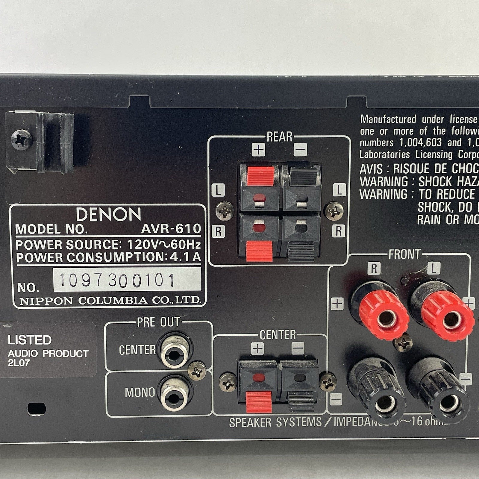 Denon AVR-610 Surround Receiver