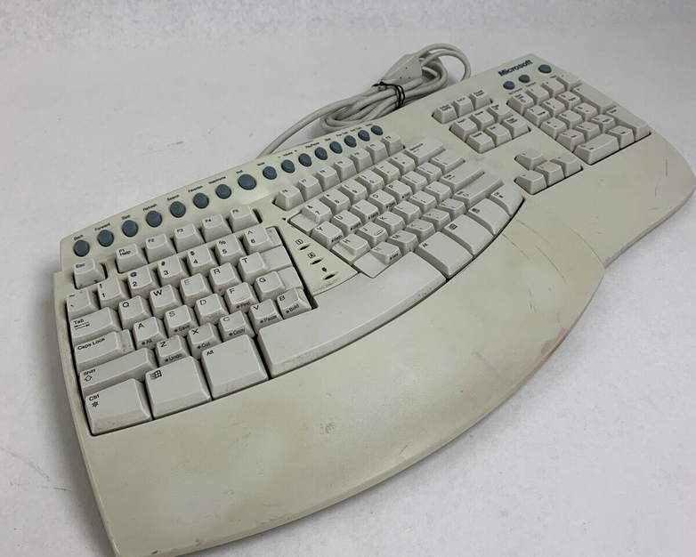 Microsoft RT9431 Natural Multimedia Keyboard Ergonomic Comfort PS/2 & USB Tested