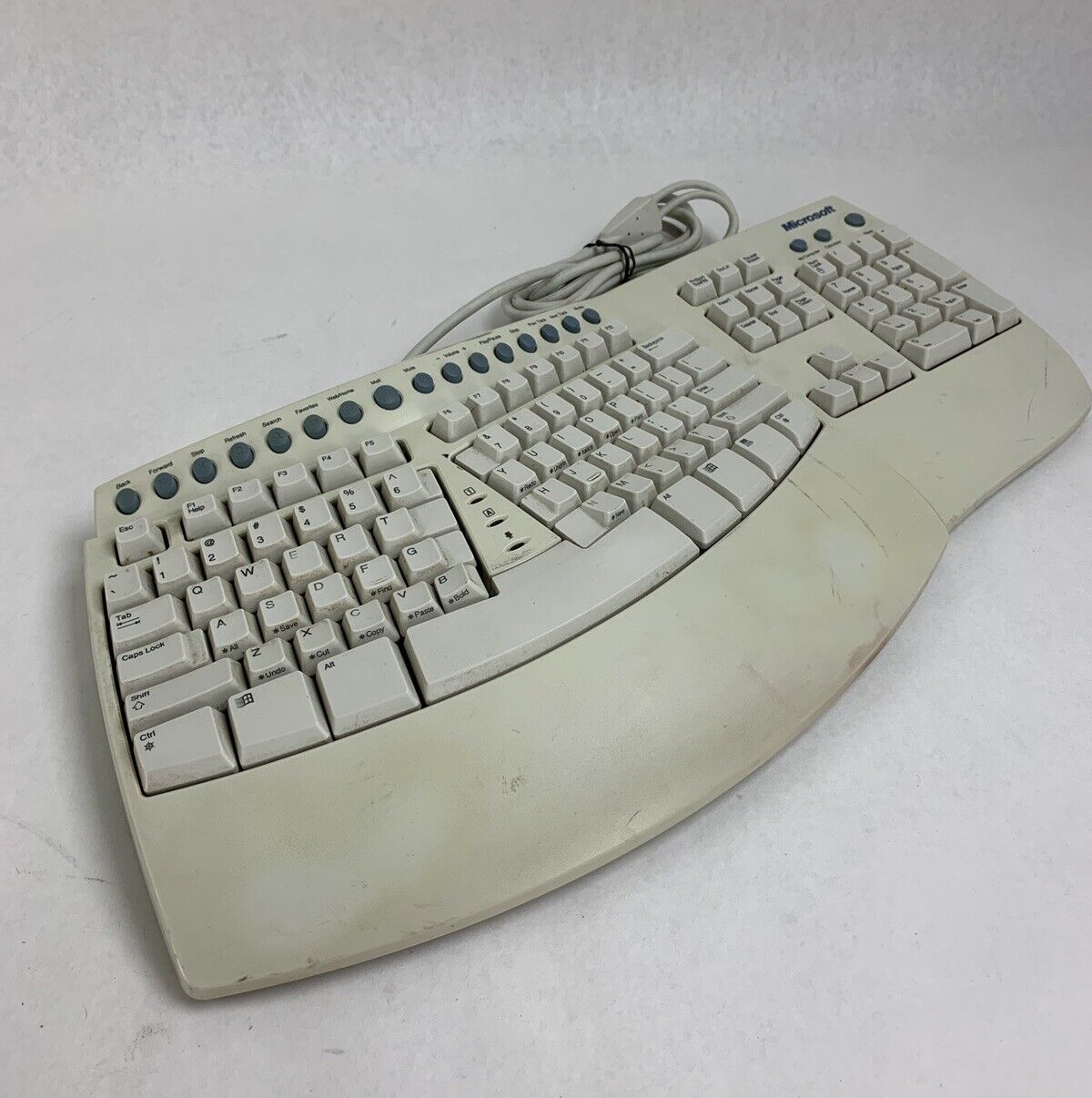 Microsoft RT9431 Natural Multimedia Keyboard Ergonomic Comfort PS/2 & USB Tested