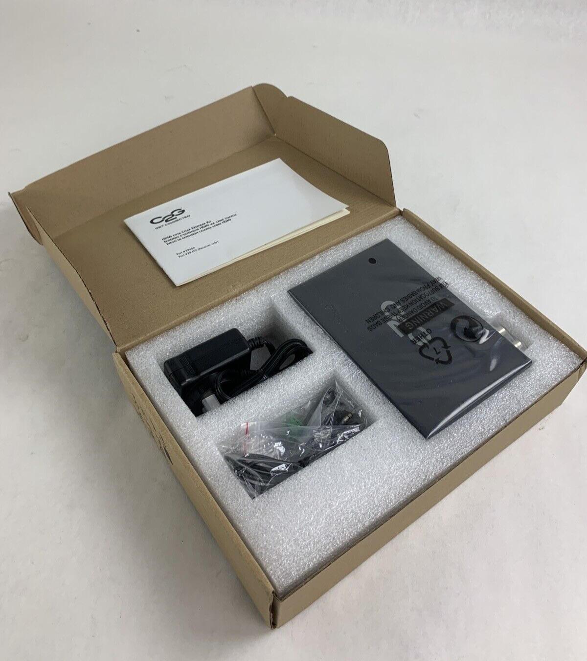 C2G HDMI Over Coax TX/RX 29455 Box Opened