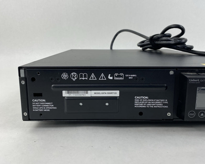 Vertiv Liebert GXT4-1500RT120 Battery Backups Tested - No Batteries Network Card