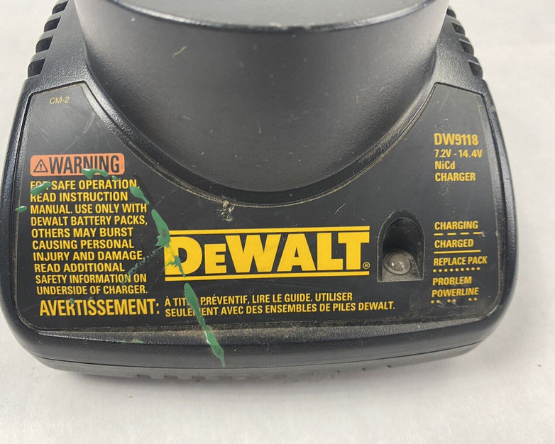 Lot of 2 Dewalt DW9118 Ni-Cd 7.2v-14.4v Battery Charger Tested