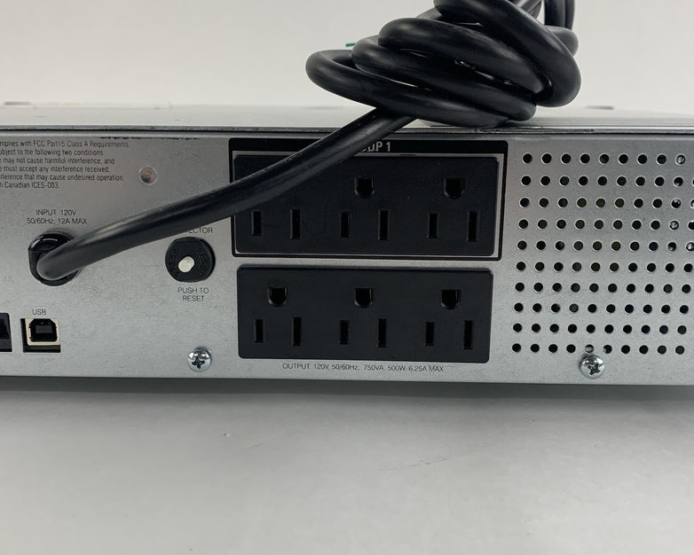 APC SMT750RM2U Line Interactive Rackmount No Battery No Faceplate W/ Caddy Cover