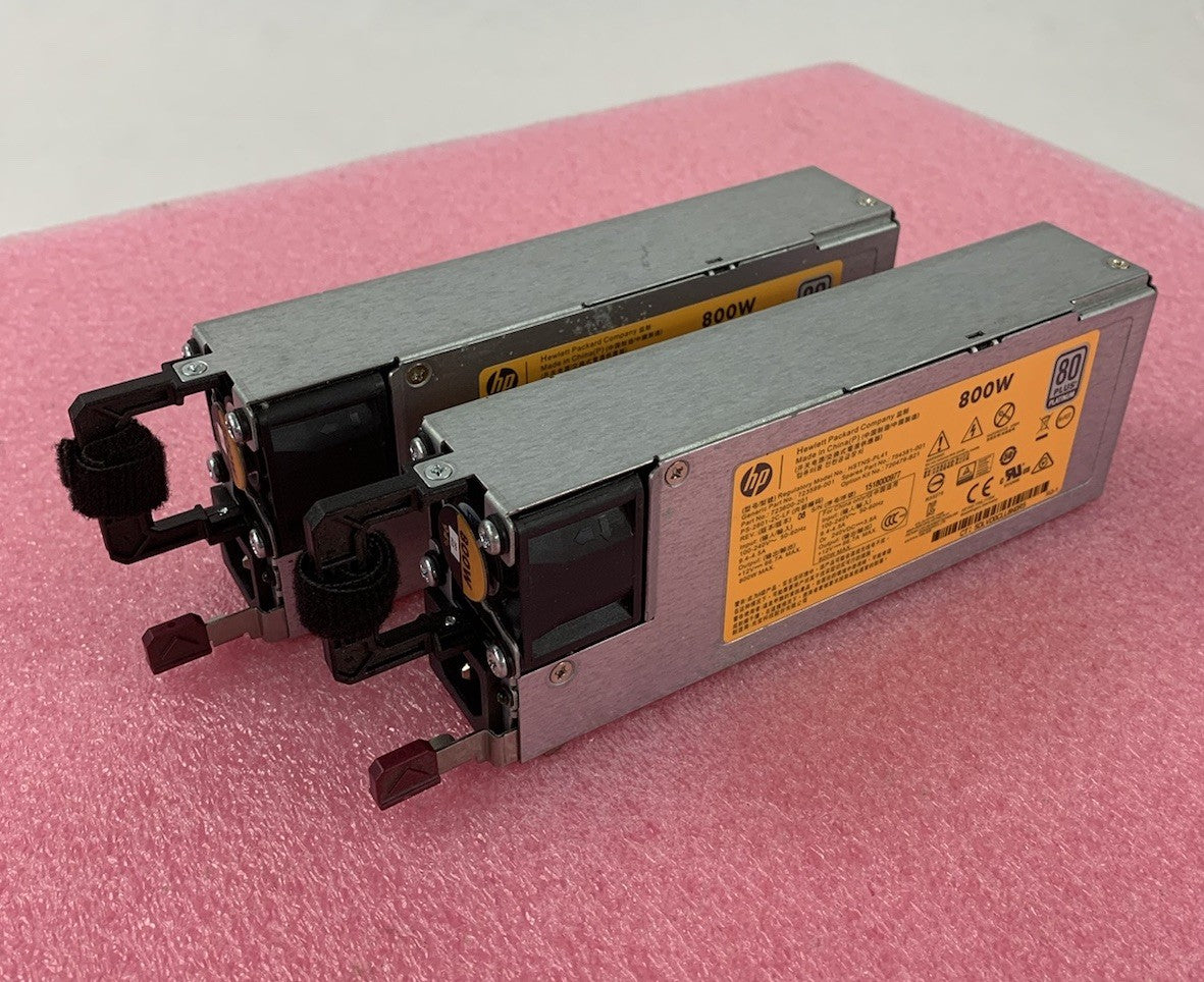 HP HSTNS-PL41 723599-001 800W Power Supply (Lot of 2)