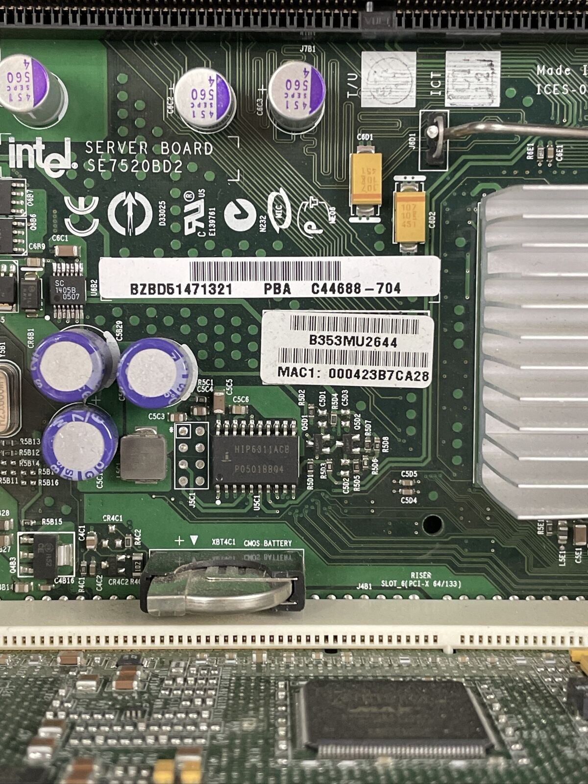 Intel SE7520BD2 Motherboard 2X Intel Xeon 3.6GHz 8GB RAM SC5300 5U Chassis