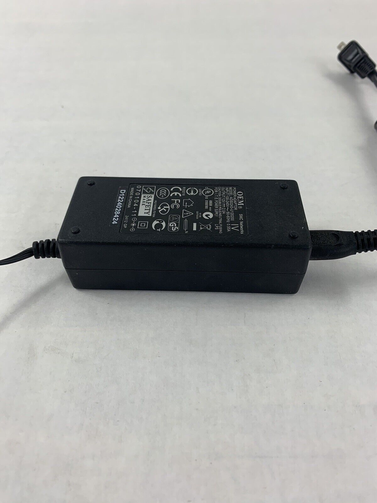 Lot 3 OEM AC Adapter 24W 12V 2.0A ADS0243-U120200