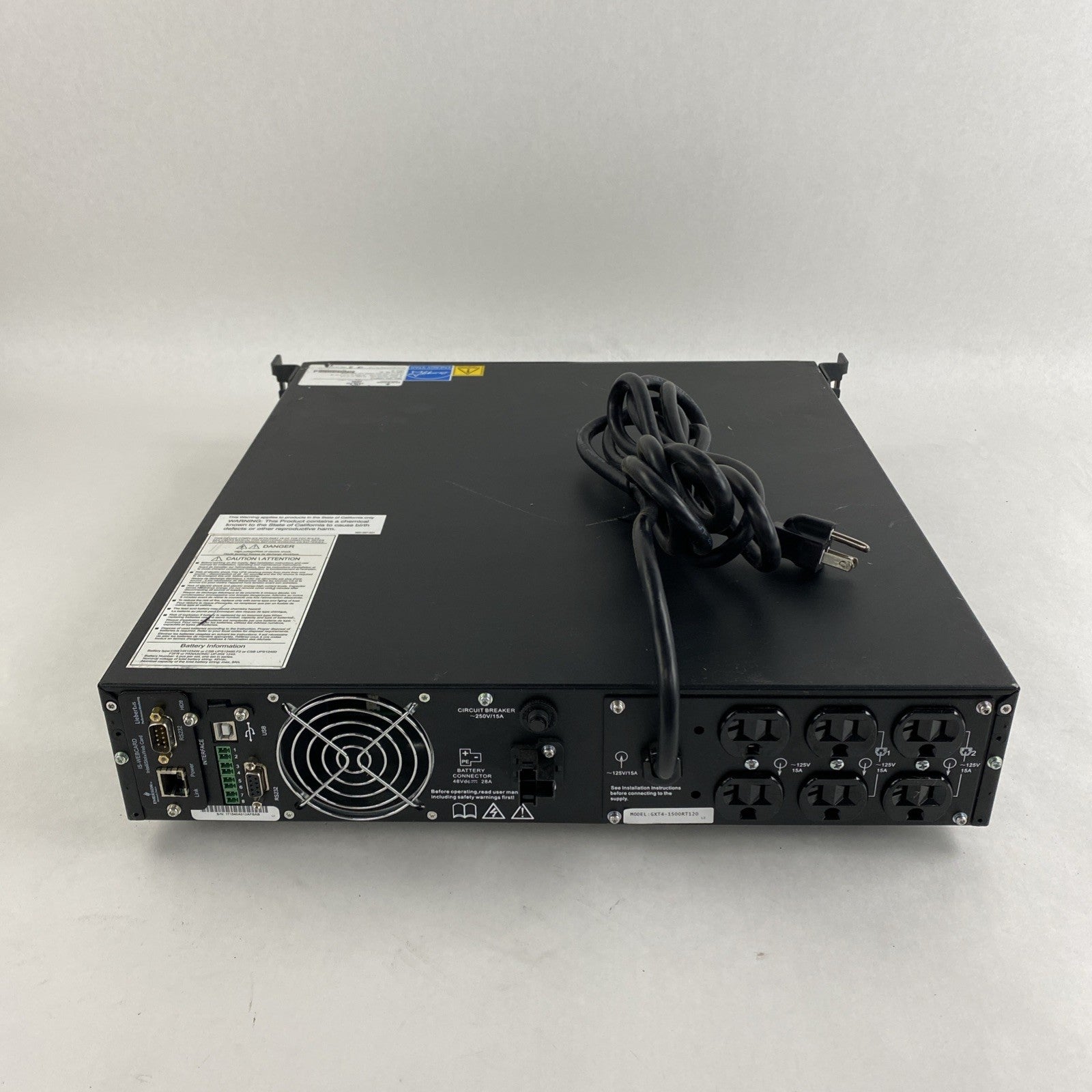 Emerson GXT4-1500RT120 Liebert GXT4 AC Power System 1500VA 120V4