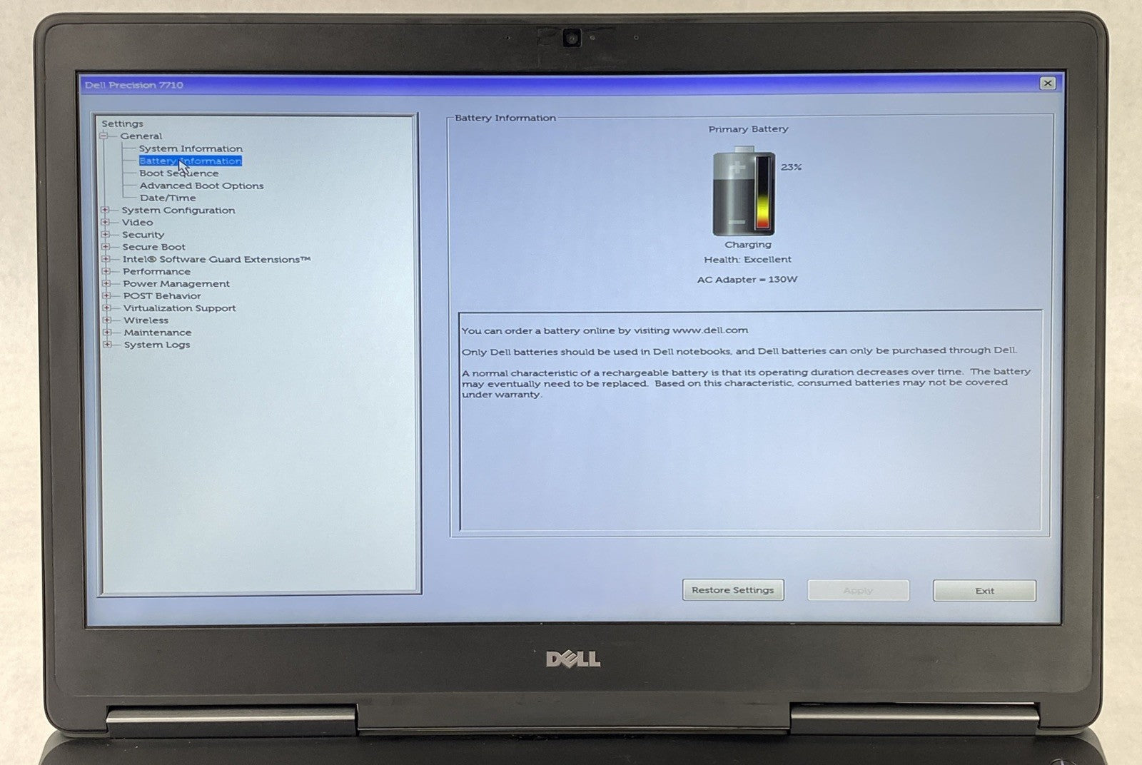 Dell Precision 7710 Intel Core i7-6920HQ 2.9GHz 16GB RAM 17.3" No HDD No OS