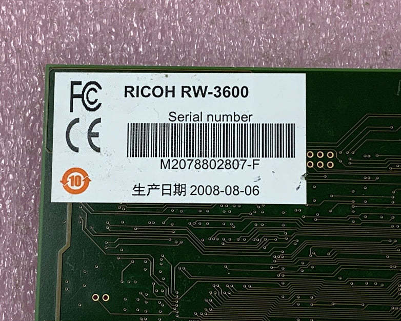 RICOH RW-3600 D2.1 PCI Controller Card M2078802807-F Full Height Card