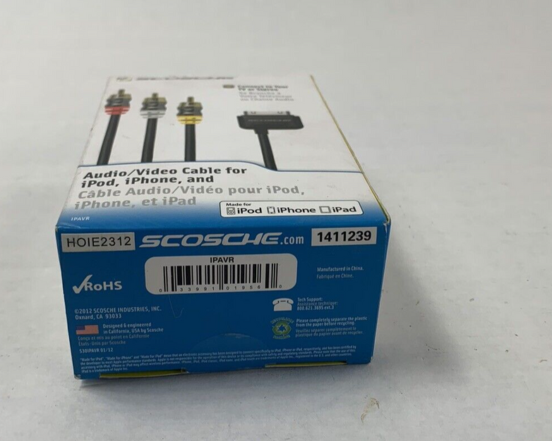 Scosche Audio/Video Cable for iPod, iPhone, and iPad