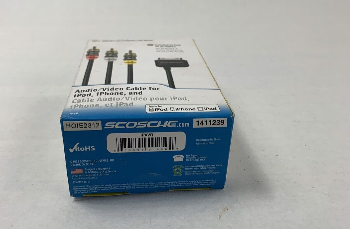 Scosche Audio/Video Cable for iPod, iPhone, and iPad