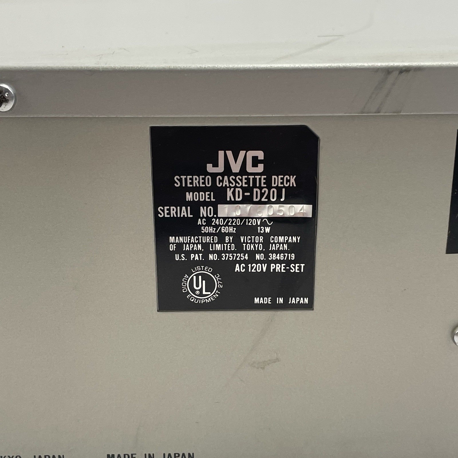 JVC KD-D20J Stereo Cassette Deck Tested For Parts6
