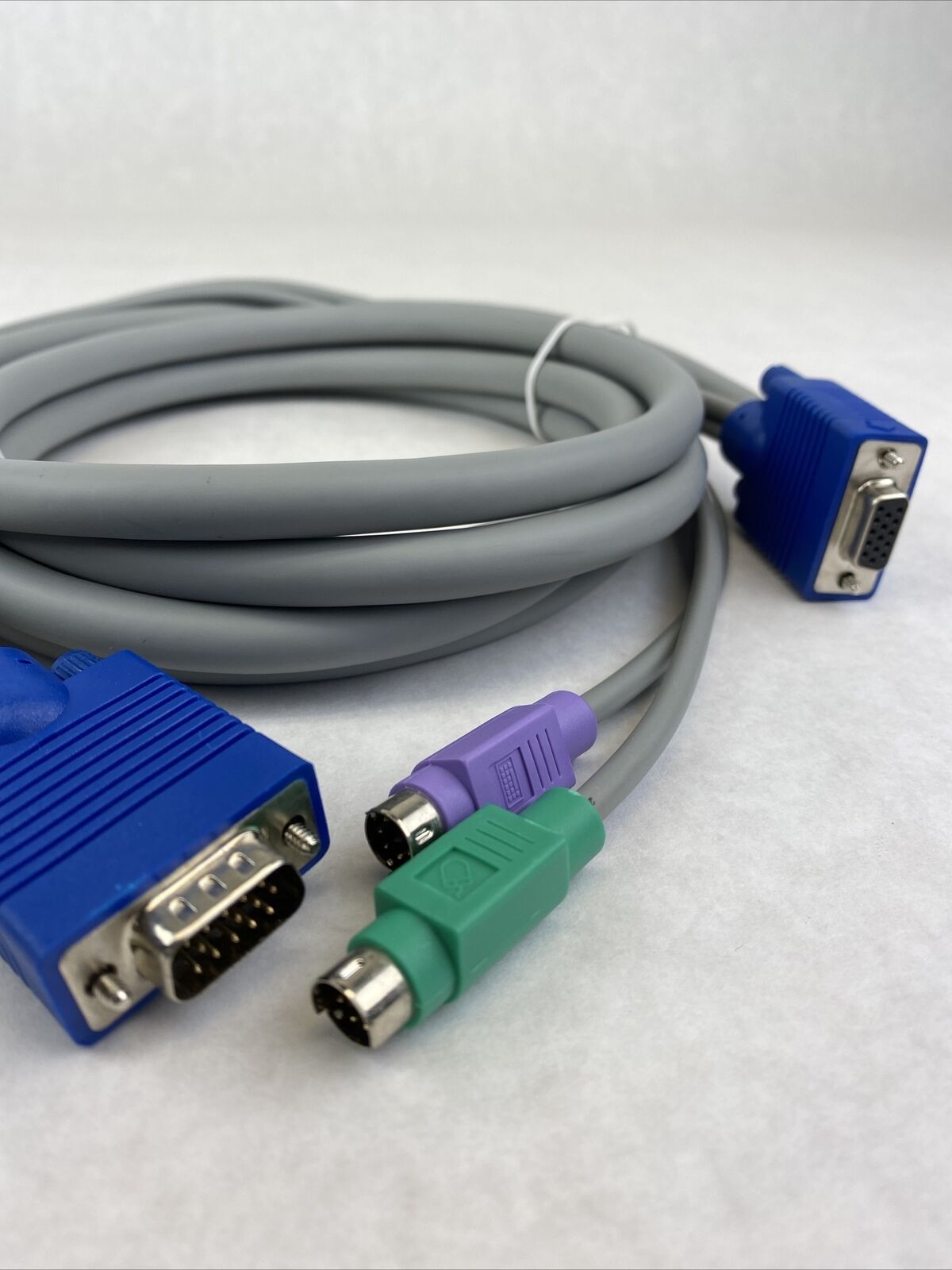KVM Switch Cable 6-pin PS2 Keyboard Mouse & HD15 VGA Male to Male (Lot of 3)