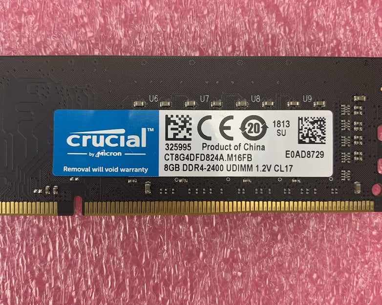 Micron Crucial CT8G4DFD824A.M16FB DDR4-2400 8GB 1Rx8 Desktop Memory RAM
