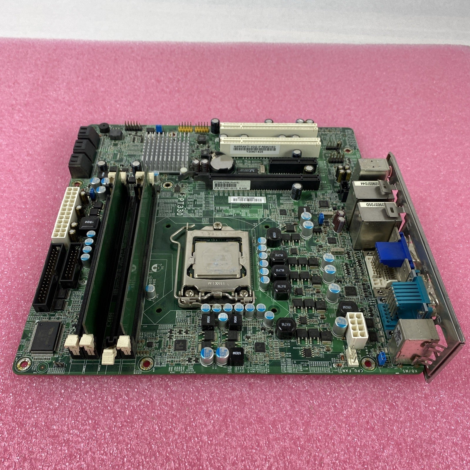 DFI PT330 Motherboard Intel Core i5-650 3.2GHz 4GB RAM w/ Shield