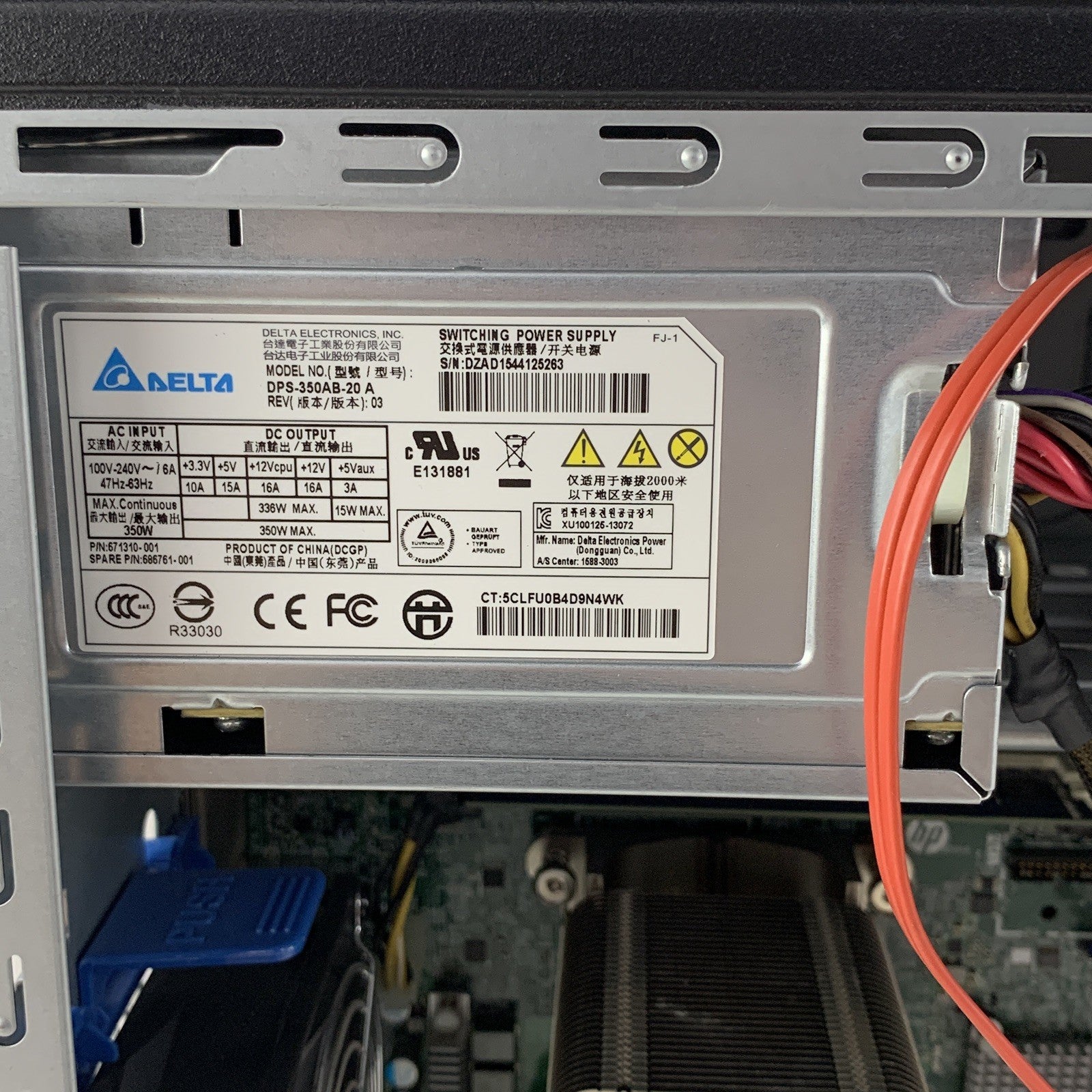 HP Proliant ML310e Gen8 v2 Server Xeon E3-1220 V3 3.1 GHz 8 GB Ram No HDD No OS