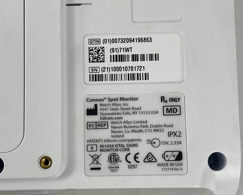 Welch Allyn 71WT Connex Spot Monitor 901058 Vital Signs Monitor Core - READ