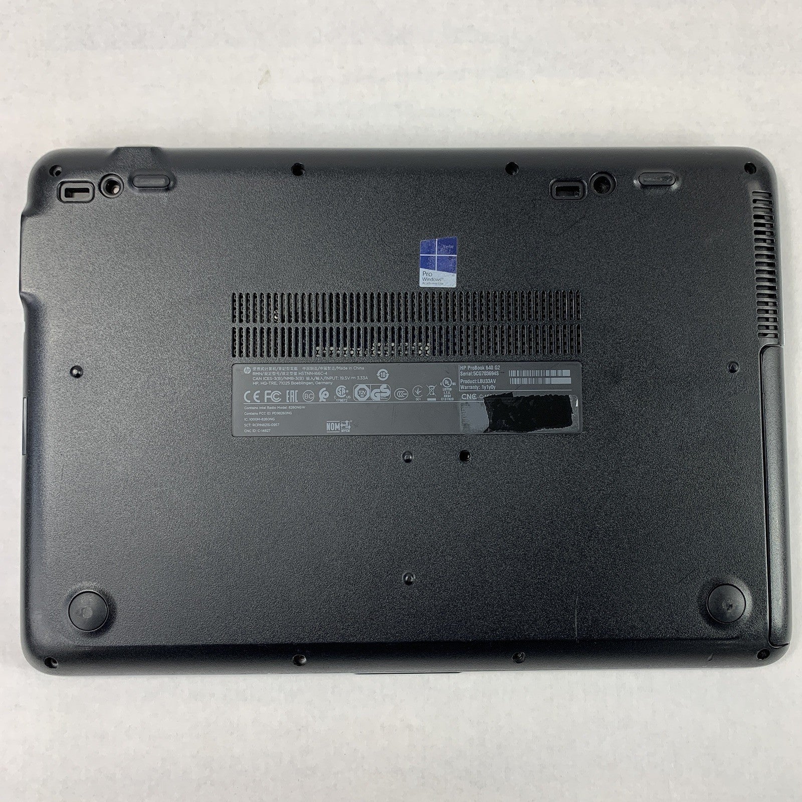 HP ProBook 640 G2 14" Intel Core i5-6200U 2.3 GHz 8 GB Ram No OS No HDD No AC