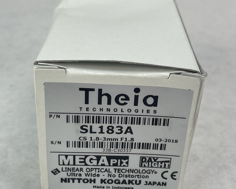 THEIA SL183A CS Lens 1.8-3MM F1.8 Pro 4K Manual Iris HD 1080p - Ultra Wide / Day