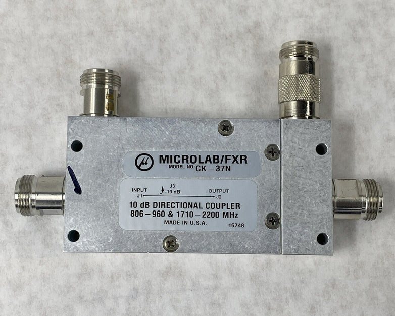 Microlab / FXR CK-37N 10 dB Directional Coupler 806-960 & 1710-2200 MHz