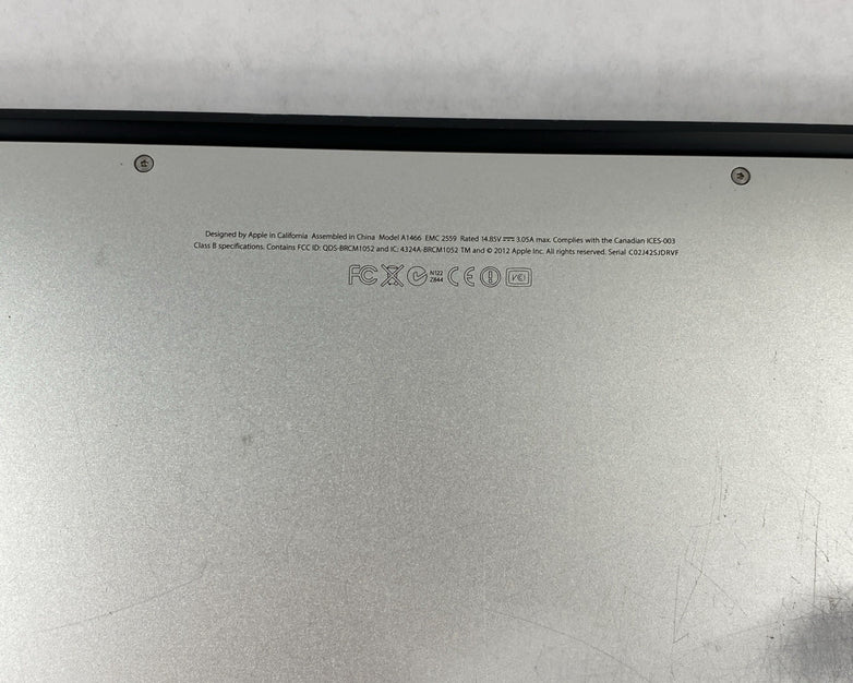 Apple MacBook Air A1466 2012 13" 1.8GHz i5 8GB RAM 120GB SSD os10.15.7 554Cycles