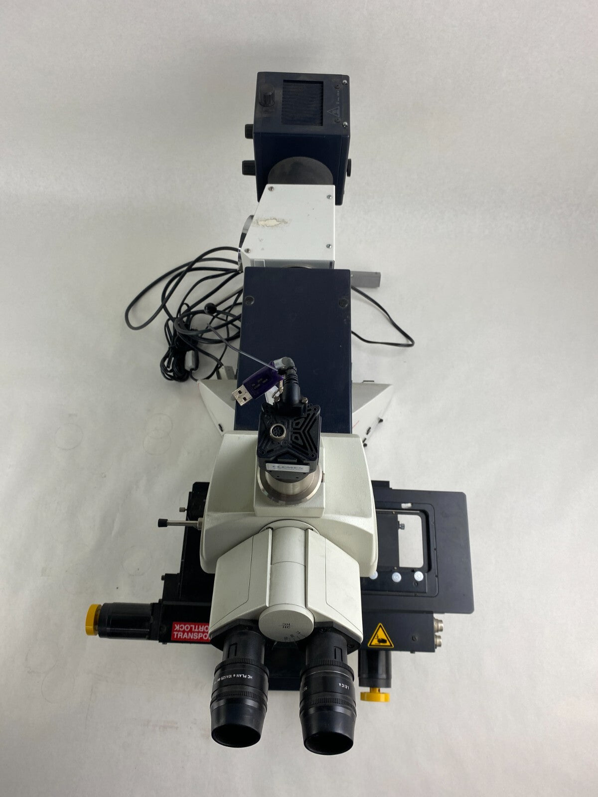 Leica DM6000M Microscope w/ Objectives Power Supplies Clemex Camera