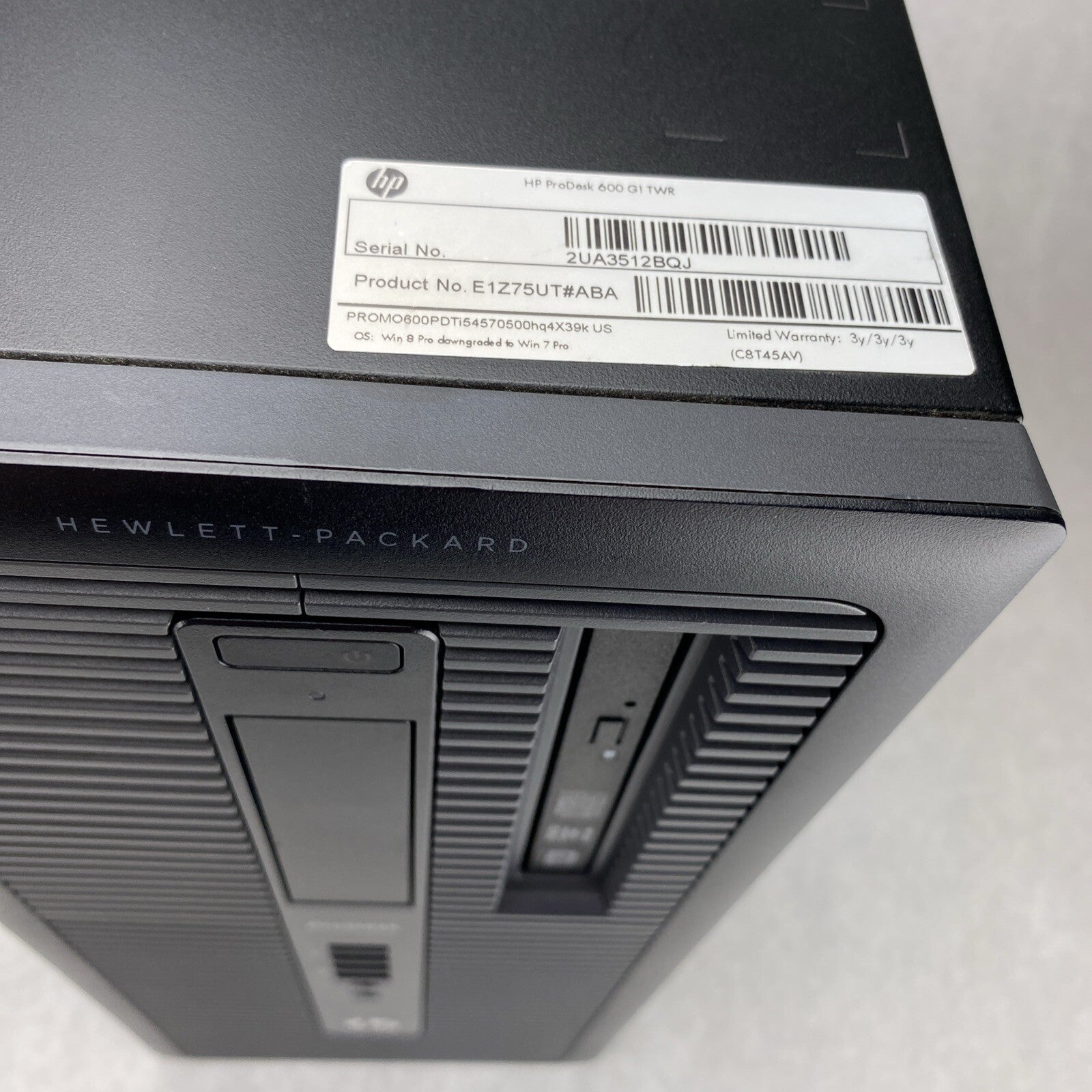 HP ProDesk 600 G1 TWR Intel Quad Core i5-4570 3.20GHz 8GB RAM DVDRW No HDD OS