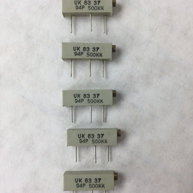Allen Bradley Potentiometer, UK 83 37, 94P 500KK, (Lot of 5) NEW