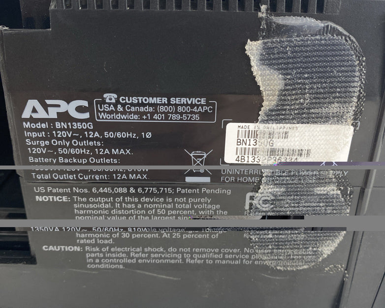 APC BN1350G Back-UPS NS1350 No Batteries Tested
