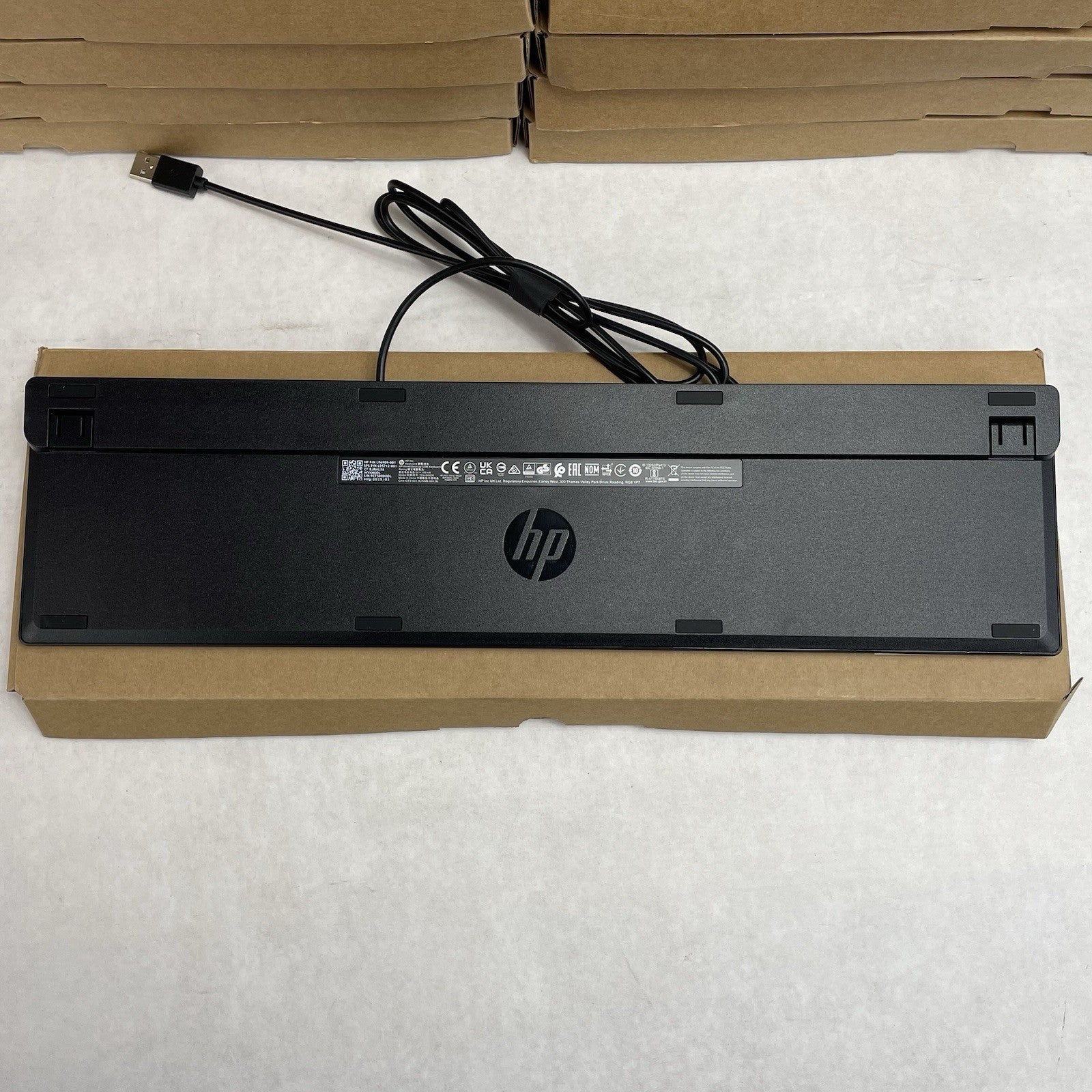 HP Black Slim Wired USB Keyboard US L96909 - 001 Lot of 10