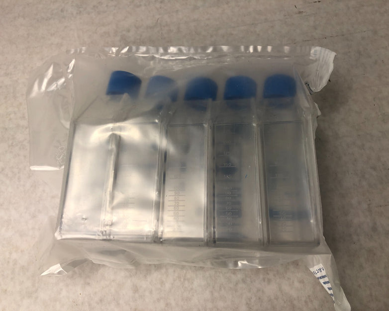 Falcon 353136 250ML Flask Canted Neck BLue Vented Cap Sterile Lot of 10