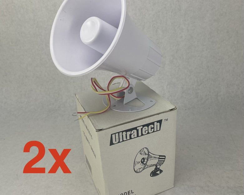 UltraTech IM-SS15 Siren Alarm Horn Speaker 15W 6VDC - 12VDC Lot of 2
