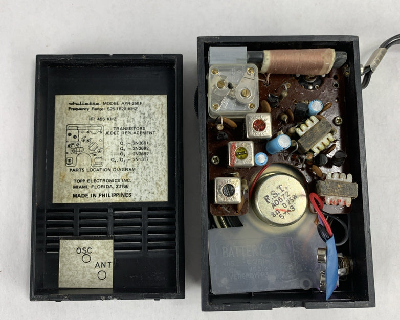 Vintage Juliette Solid State AM Pocket Transistor Radio APR-256F - Tested