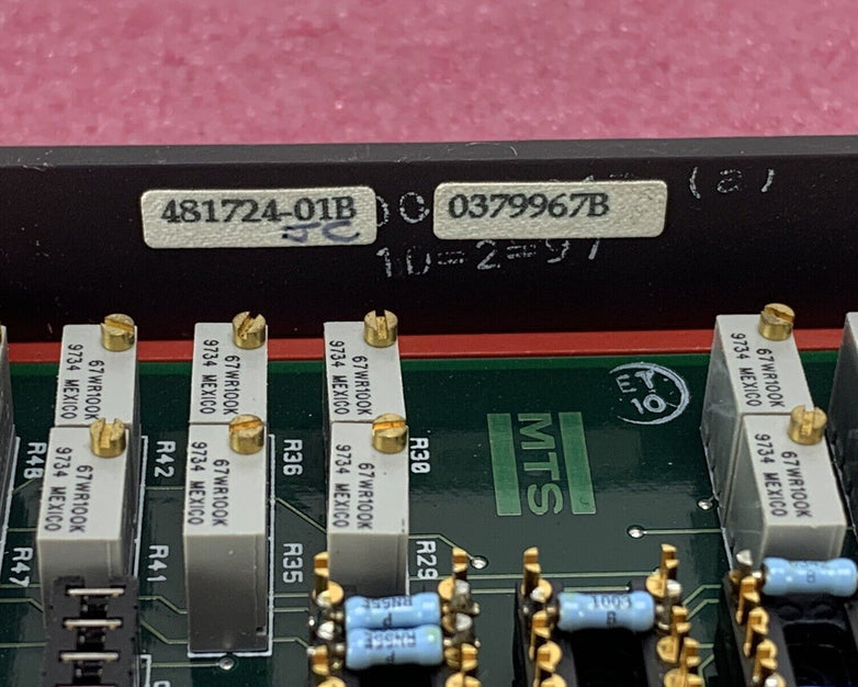 MTS Automation Vintage Matrix Compensation 0379967B 481724-01B 479328-01C
