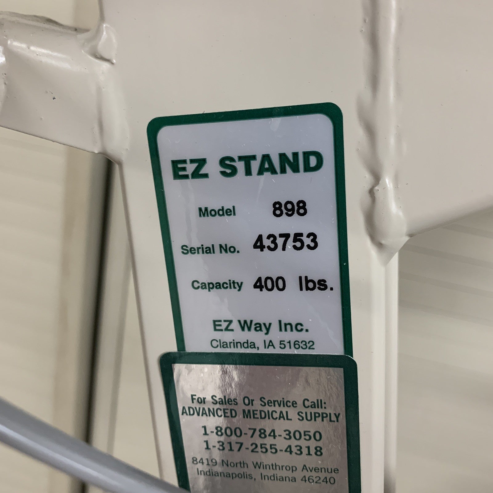 EZ Way EZ Stand 898 Battery Electric Patient Lift Sit-TO-Stand 400 LB