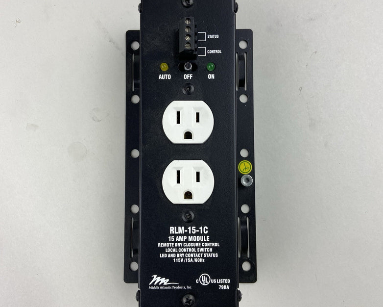 Middle Atlantic RLM-20-1C 20 Amp Power Module Remote 12V DC Control Cut Power