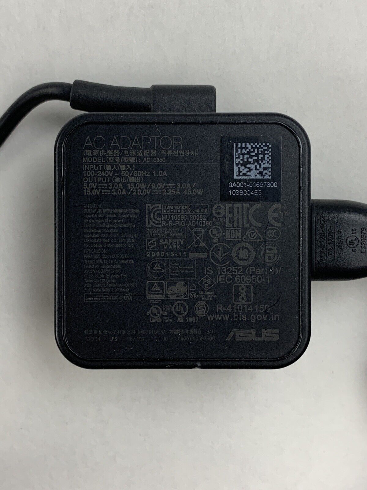 Asus AD10360 Laptop AC Adapter Charger 45W USB-C