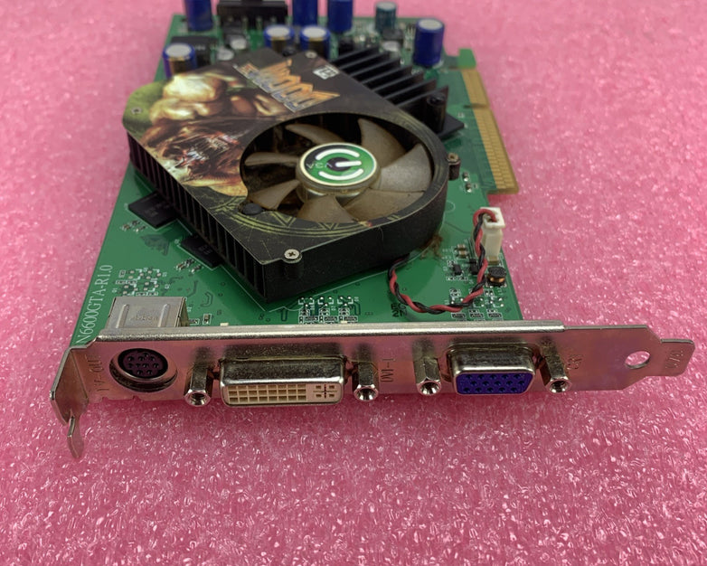 EVGA NVIDIA GeForce 6600 GT 128-A8-N350-TX 128MB AGP Graphics Card 56350559401