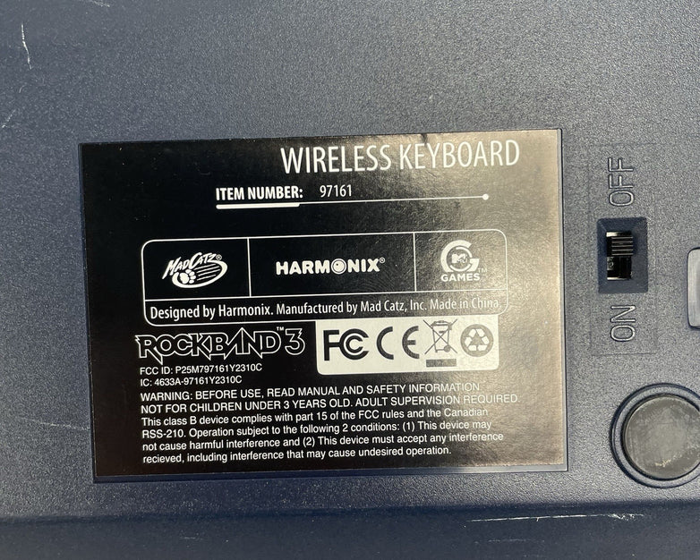 Rock Band 3 Wireless Keyboard Controller PlayStation 3 No USB Dongle No Game