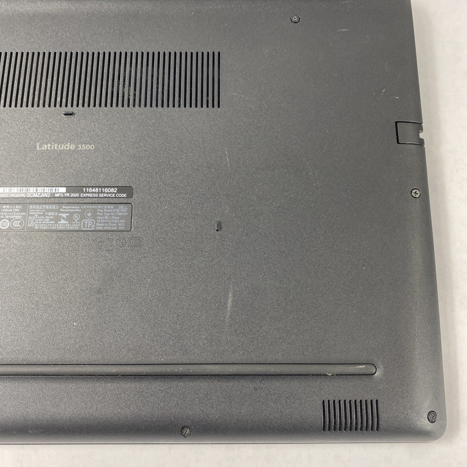 Dell Latitude 3500 Intel Core i5-8265U 1.60 GHz 8 GB RAM 15.6" No HDD No OS