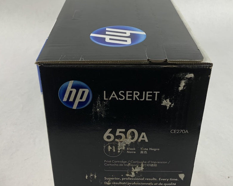 HP LaserJet 650A CE270A Black Toner Cartridge Exp: Feb 2015