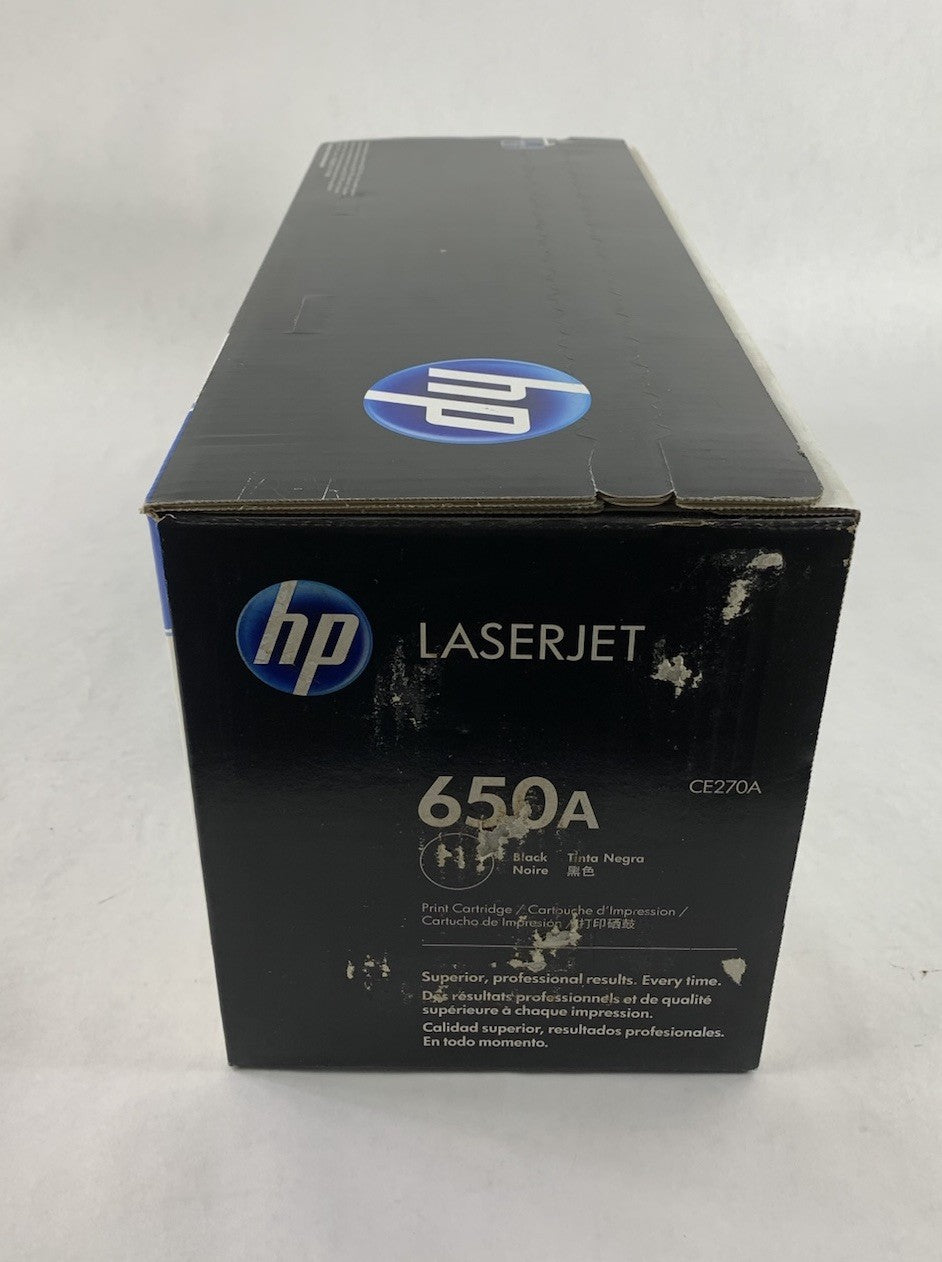 HP LaserJet 650A CE270A Black Toner Cartridge Exp: Feb 20153