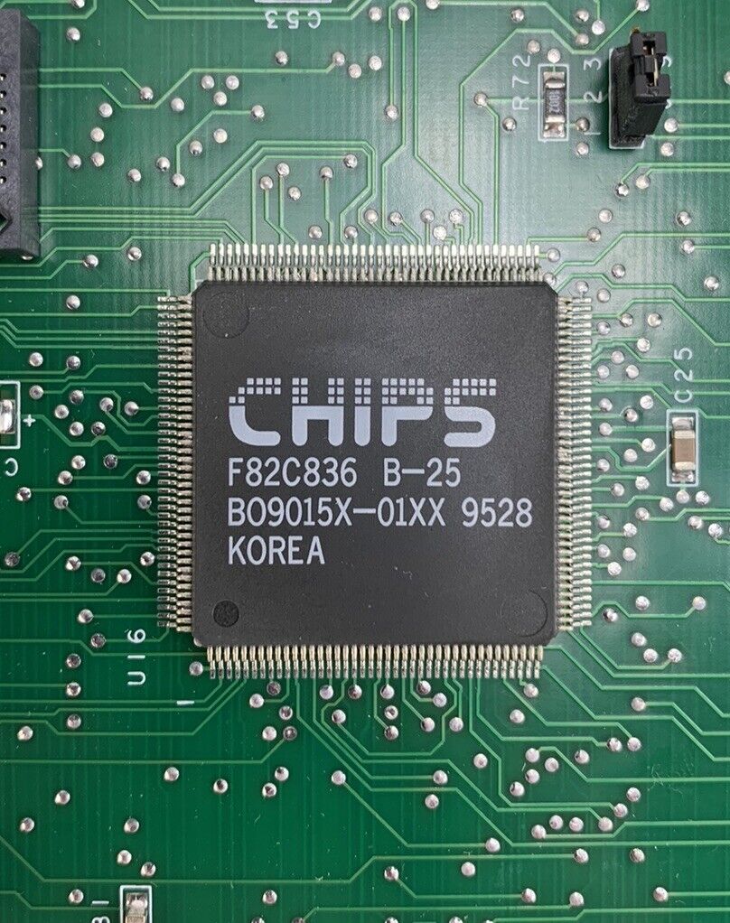 Chips Circuit Board B0915X-01XX 9528 F82C836 609260 REV AA
