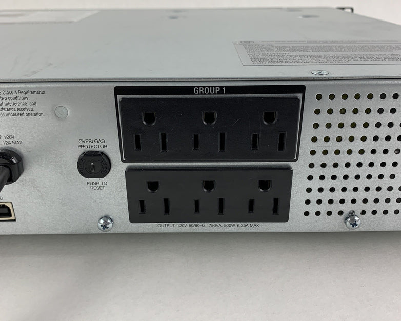 APC SMT750RM2U Line Interactive Rackmount Smart-UPS  No Battery Tested