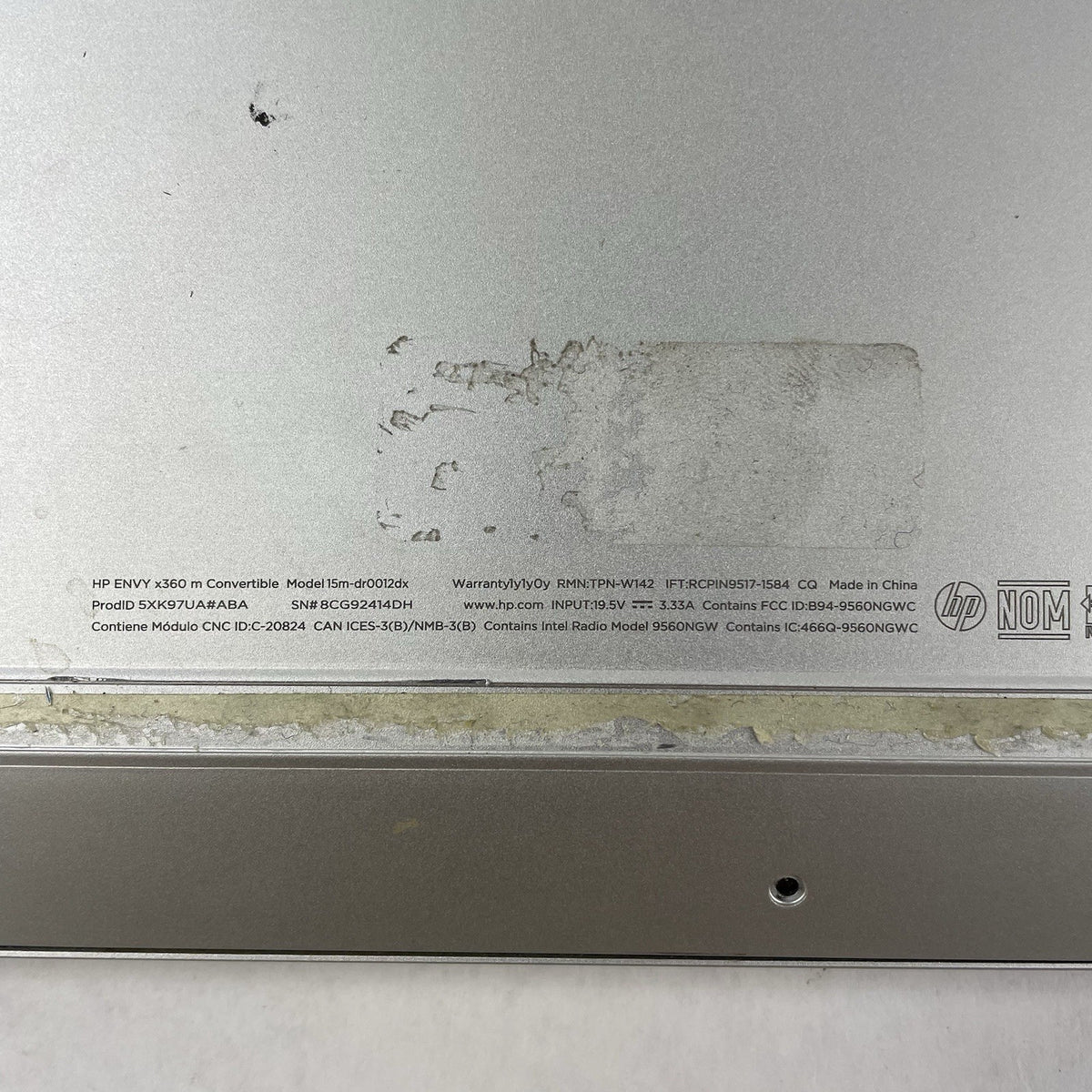 HP Envy x360 15.6" i7-8565U 1.80 GHz 8 GB RAM No SSD/OS/AC - READ14