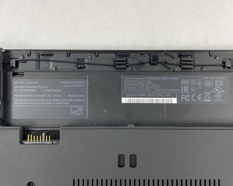 Lenovo ThinkPad T480 14" i5-8350U 1.70GHz 8GB RAM No SSD/AC/OS/Batt - Bad Bottom