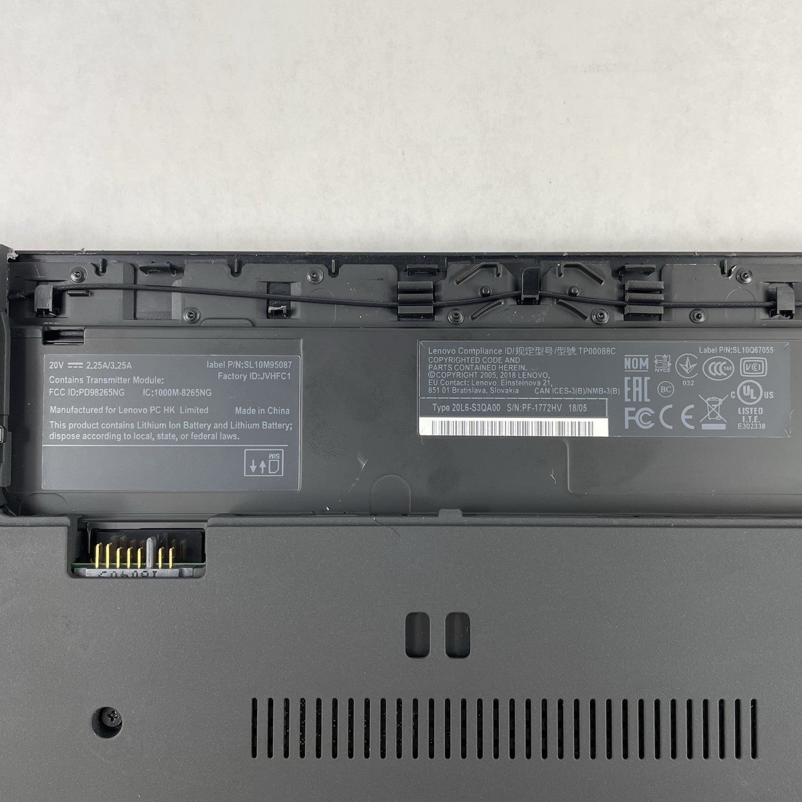 Lenovo ThinkPad T480 14" i5-8350U 1.70GHz 8GB RAM No SSD/AC/OS/Batt - Bad Bottom14
