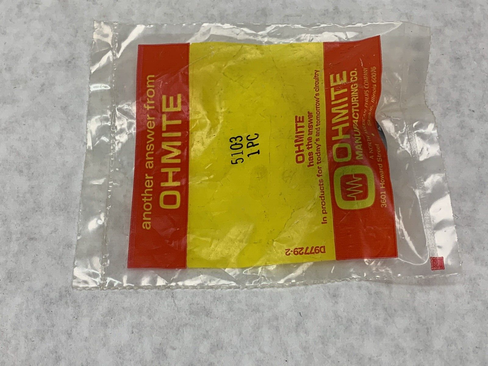 Ohmite 5103 Pointer Knob NEW in Sealed Bag